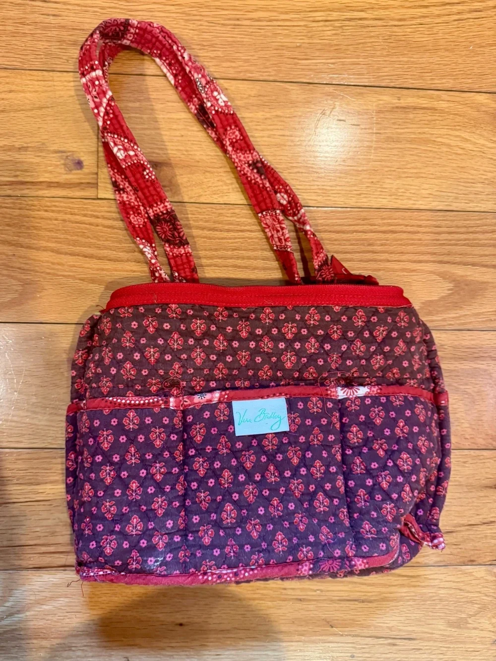 Vintage Vera Bradley “Little Betsy” Shoulder Bag “Mesa Red”